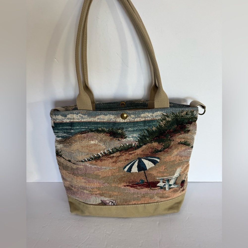 Scenic Beach Tapestry Tote Bag